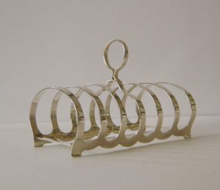 A Good Sized Sterling Silver Six Section Toast Rack Sheffield 1931 128 Grams 2