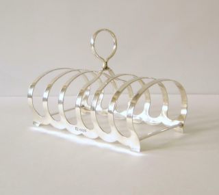 A Good Sized Sterling Silver Six Section Toast Rack Sheffield 1931 128 Grams 3