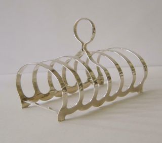 A Good Sized Sterling Silver Six Section Toast Rack Sheffield 1931 128 Grams 4