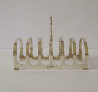 A Good Sized Sterling Silver Six Section Toast Rack Sheffield 1931 128 Grams 5
