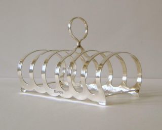 A Good Sized Sterling Silver Six Section Toast Rack Sheffield 1931 128 Grams 7