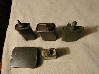 vintage military oil cans and gun cleaning kit 3