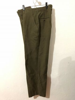 Vtg 1944 Ww2 Wwii Us Army Wool Serge 18oz Field Trousers Pants 33x33