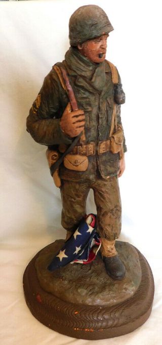 Incredible 1988 Michael Garman Sculpture Of Wwii Soldier,  Colordo Springs,  Co