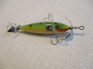 E,  Pflueger 3 Hook Frog Scale Minnow