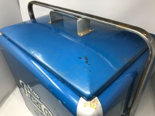 Vintage 1950 ' s Blue Drink Pepsi Cola Metal Cooler SCP 6