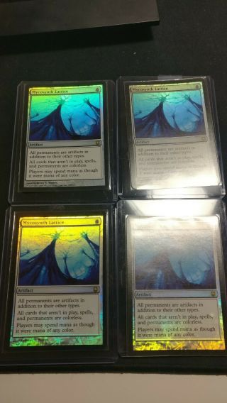 Foil Mycosynth Lattice (x4 / Playset) Darksteel Magic Mtg Cards - Looks Great