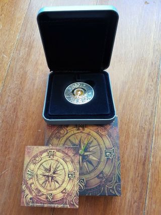 2017 Compass 2oz Silver Antiqued Coin