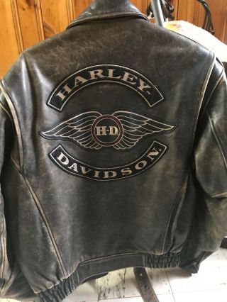 Harley Davidson Men’s Leather Jacket Rare Size Small