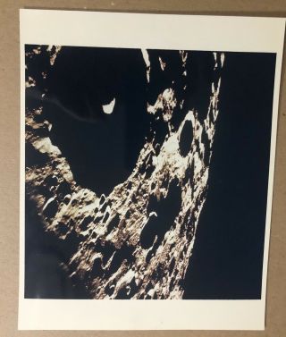 Official Vintage Nasa Photograph Apollo 11 Moon Crater Icarus 8”x10”