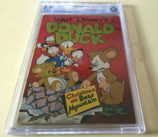 Rare Find Walt Disney Donald Duck Four Color 178 Cbcs 5 1947 1st Uncle Scrooge