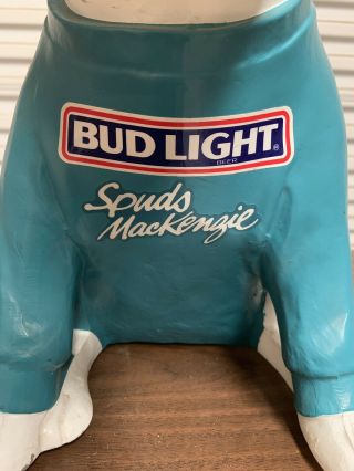 Vintage 1988 Spuds Mackenzie Bud Light Dog Advertising Display Lamp 5