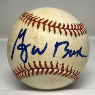 President George W.  Bush Rare Full Name Signed Baseball Autographed Auto Jsa Loa