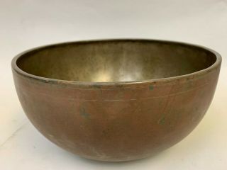 Rare Antique Quality Healing Singing Bowl G Chakra 11.  2 " Id C338 104hz