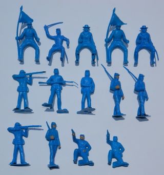 Vintage Rare Marx Civil War Confederates Figures Playset Made In Mexico 80 