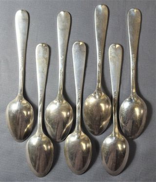 Seven Kirk “Mayflower” Pattern Hand - Engraved Sterling Silver Tea Spoons 2
