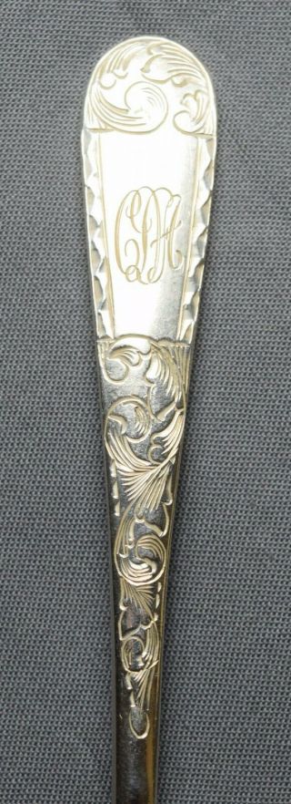 Seven Kirk “Mayflower” Pattern Hand - Engraved Sterling Silver Tea Spoons 4