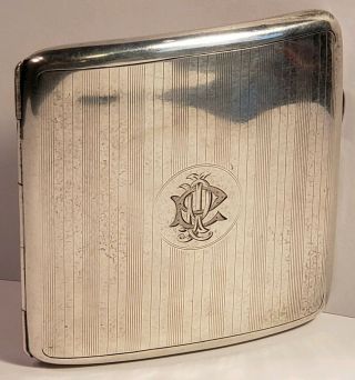 Antique W&h Birmingham (lion Anchor S) Cigarette Case 109.  8g