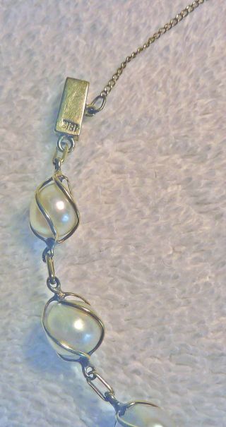 Yellow 18K Gold WIRED WRAPPED CULTURED PEARL (10) Bracelet,  Pretty 2
