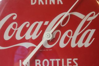 1950s Vintage Round 12 - inch Coke Coca Cola In Bottles Thermometer Cond 3