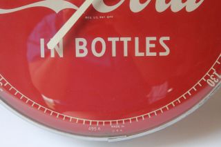 1950s Vintage Round 12 - inch Coke Coca Cola In Bottles Thermometer Cond 4