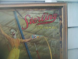 Sterling Bru RARE1938 metal clown circus sign 23 