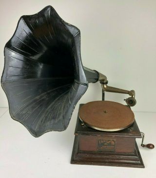 Rare Victor I Phonograph With Horn Gramophone Talking Machine Vic 1