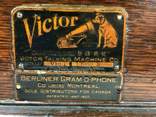 RARE VICTOR I PHONOGRAPH WITH HORN GRAMOPHONE TALKING MACHINE VIC 1 3