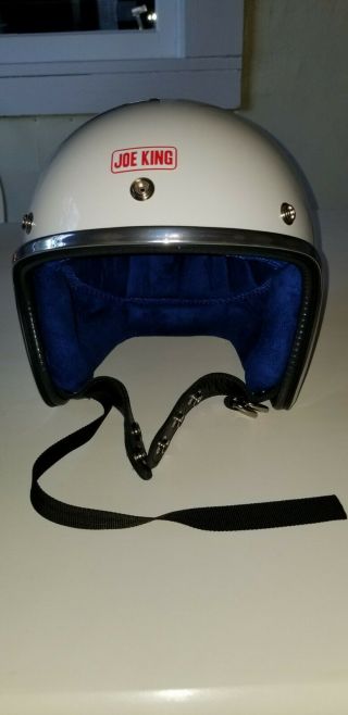 Joe King Motorcycle Helmet,  Size Medium With Tags (vintage / Chopper)