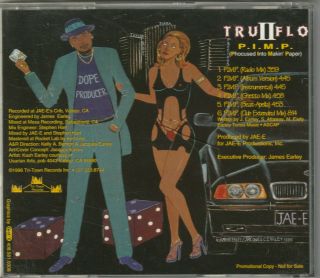 P.  I.  M.  P.  by TRU II FLO (CD Single 1996) Tri - Town Records Vallejo Rap RARE PROMO 2