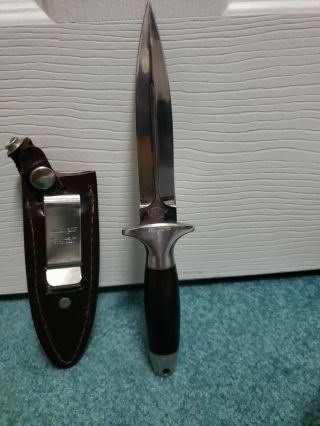 Vintage Kershaw Trooper 1007 Fixed Blade Boot Dagger Knife Sheath Case Usa 1986