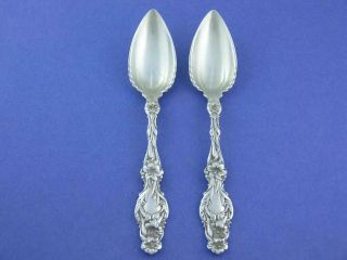 2 Sterling Whiting Fruit Orange Spoons Lily 1902 No Mono