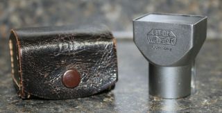 Vintage Leica Leitz Wetzlar Viewfinder In Leather Case Sbloo 3.  5cm 35mm