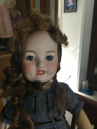 Antique Rare French Bisque head Character Doll 