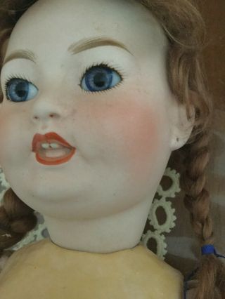 Antique Rare French Bisque head Character Doll 