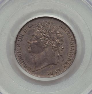 1821 George Iiii Silver Shilling Unc Pcgs Ms63 - Single Year Type Rare