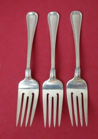3 Gorham 1904 Old French Sterling Silver Salad Forks 6 " Mono D