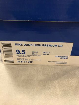Nike SB Dunk High Skunk Size 9.  5 Pre Owned 4/20 Rare SB Supreme Premium OG VNDS 5