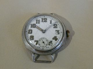 Omega Vintage Silver Cased Ww1 Trench Watch From 1917