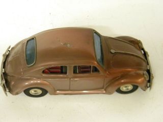 VINTAGE 1960 ' S VOLKSWAGEN BEETLE BY BANDAI JAPAN TIN FRICTION 5