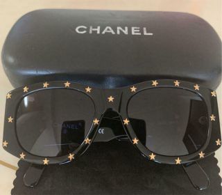 Chanel Sunglasses Star Studs Vintage From Japan F/s