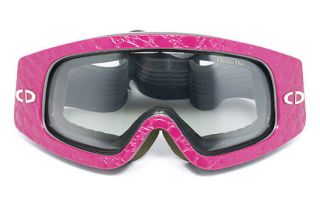 Nos Vintage Sunglasses Christian Dior 2500 Ski Goggles Gray Mask Pink Turquoise