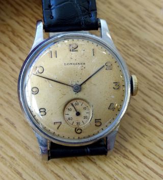 Vintage Longines Wristwatch.  Small Sub Seconds Dial.  Cal.  12.  68z.