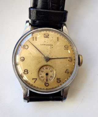 Vintage Longines Wristwatch.  Small Sub Seconds dial.  Cal.  12.  68z. 3