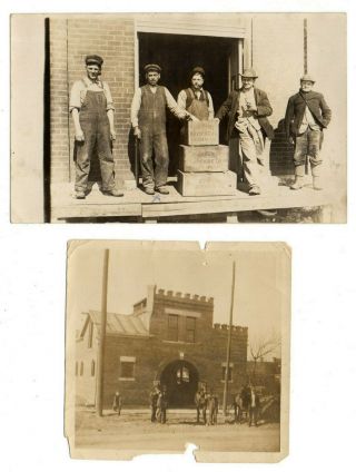 2 Vtg Pre - Prohibition Rppc Postcard & Photo Moerschel Brewing Sedalia Missouri