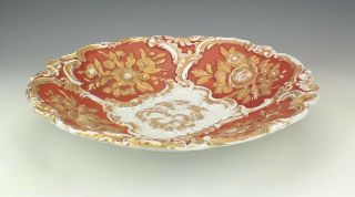 Antique Meissen Porcelain - Large Relief Moulded Flower & Gilded Bowl 2