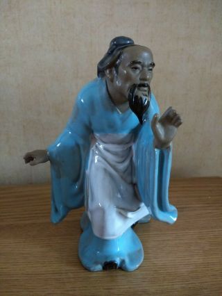 Antique/vintage Chinese Shiwan Figurine Rare 5.  6 " Height