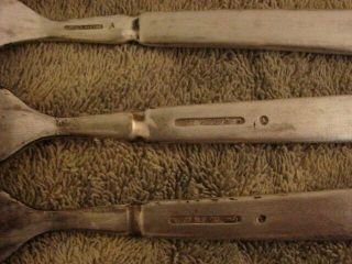 (5) WW2 US Navy fork,  silver plated,  Reed &Barton,  1877 N.  F.  CO. 4