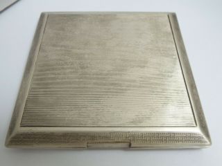 Lovely Heavy English Antique Art Deco 1923 Solid Sterling Silver Cigarette Case