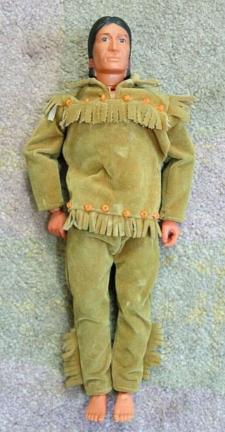 Vintage Tonto From Lone Ranger Action Figure Doll,  1973 Tel Inc,  9.  75 " Tall